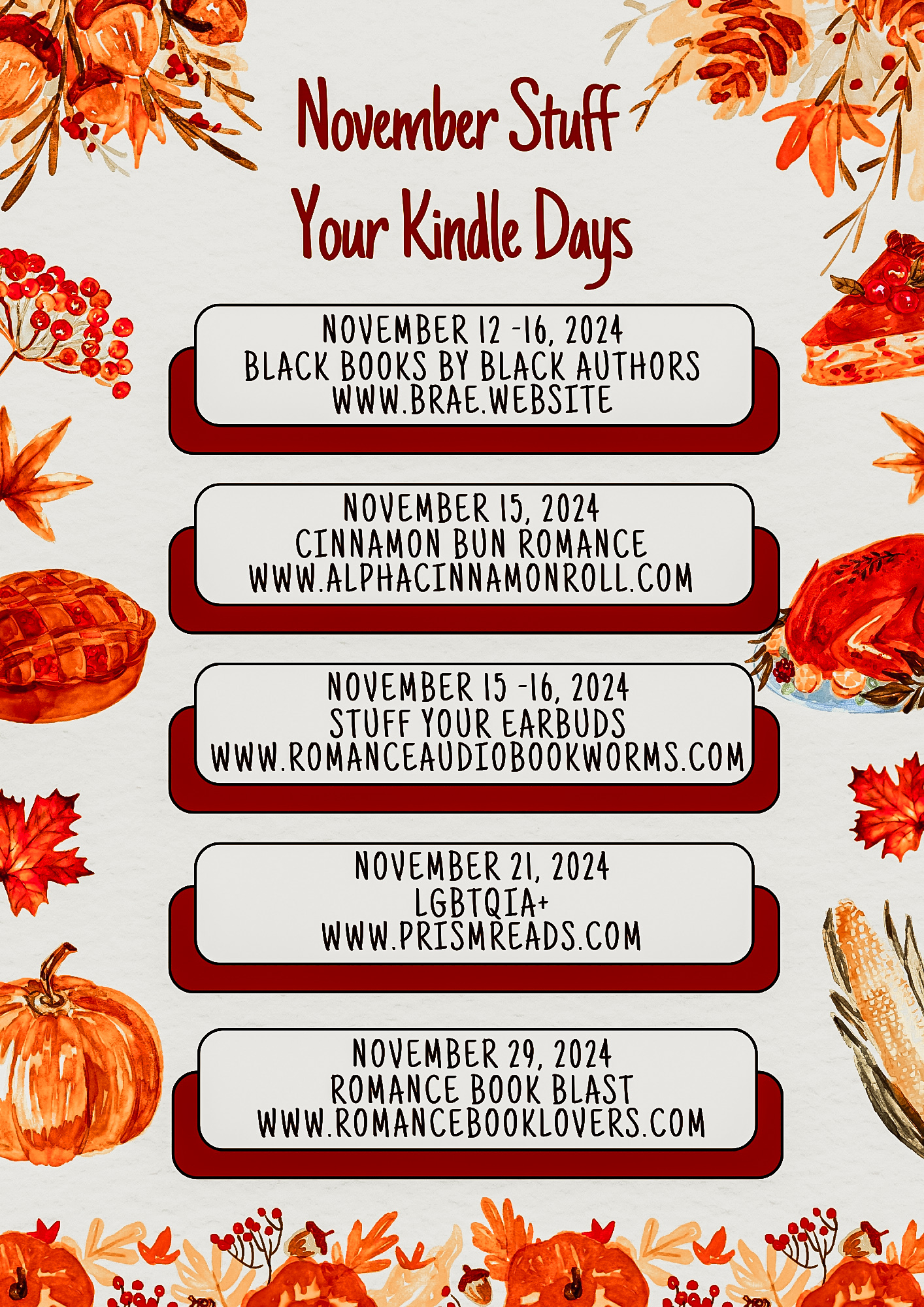 Stuff Your Kindle Day November 2024 Ethyl Janessa